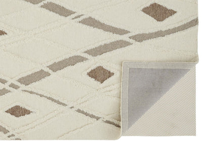 product image for Elika Hand Tufted Ivory and Beige Rug by BD Fine Fold Image 1 68