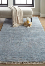 Ramey Hand Woven Blue and Beige Rug by BD Fine Roomscene Image 1