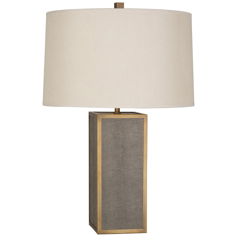 media image for Anna Accent Lamp in Faux Brown Snakeskin design by Robert Abbey 275