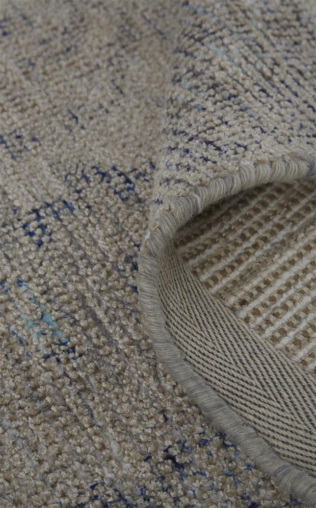 Ramey Hand Woven Gray and Blue Rug by BD Fine Roll Image 1