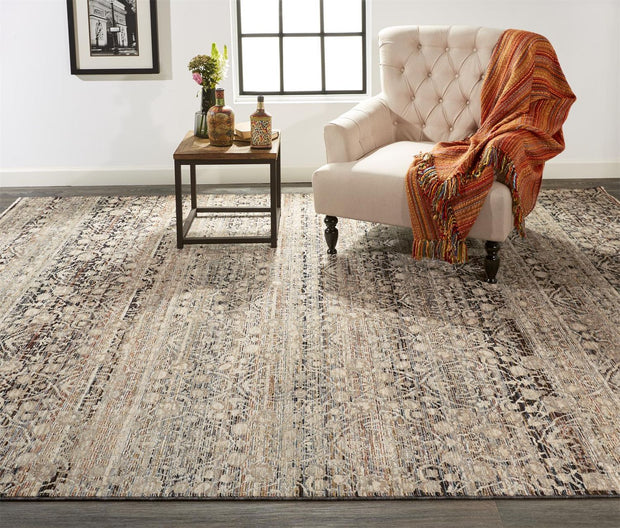 Ennis Gray and Tan Rug by BD Fine Roomscene Image 1