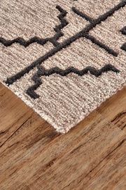 Fadden Hand Tufted Taupe and Black Rug by BD Fine Corner Image 1