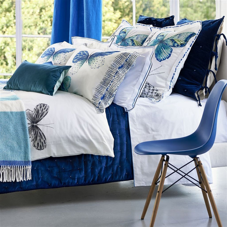 Papillons Cobalt Bedding design by Designers Guild