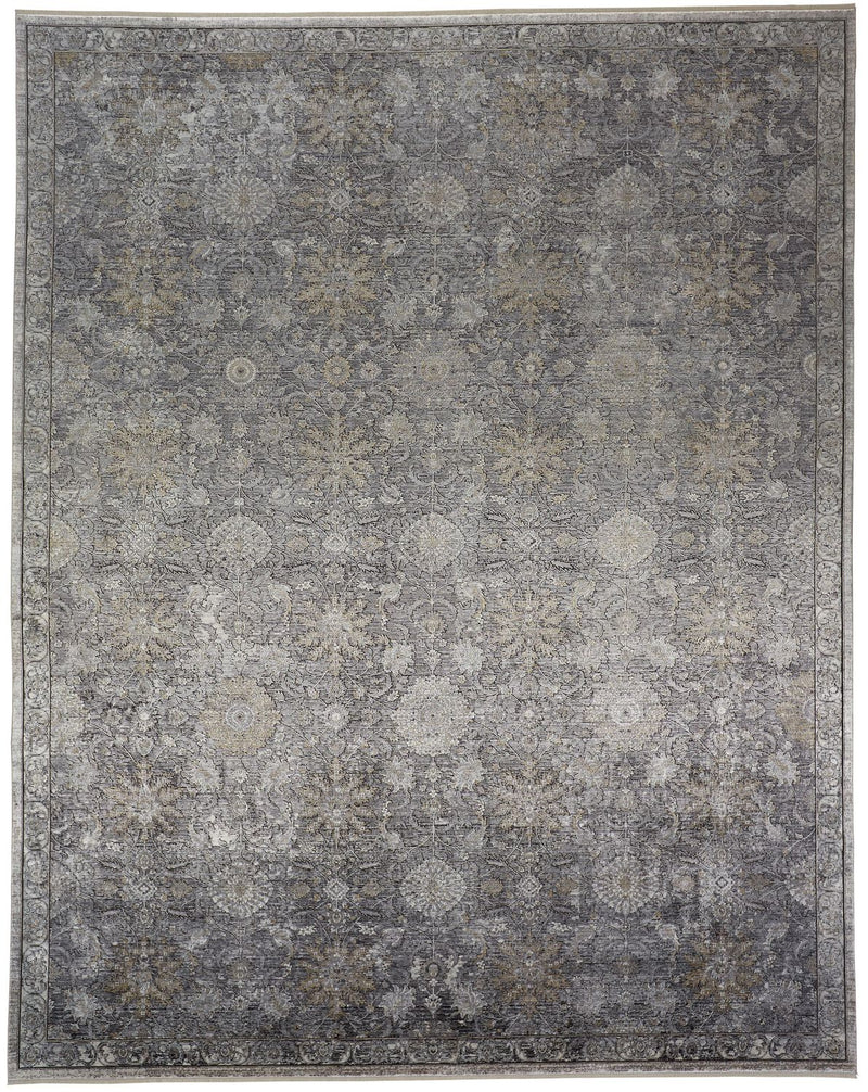 media image for Melmas Pewter and Stone Gray Rug by BD Fine Flatshot Image 1 225