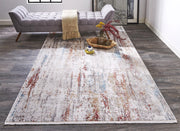 Lindstra Gray and Red Rug by BD Fine Roomscene Image 1