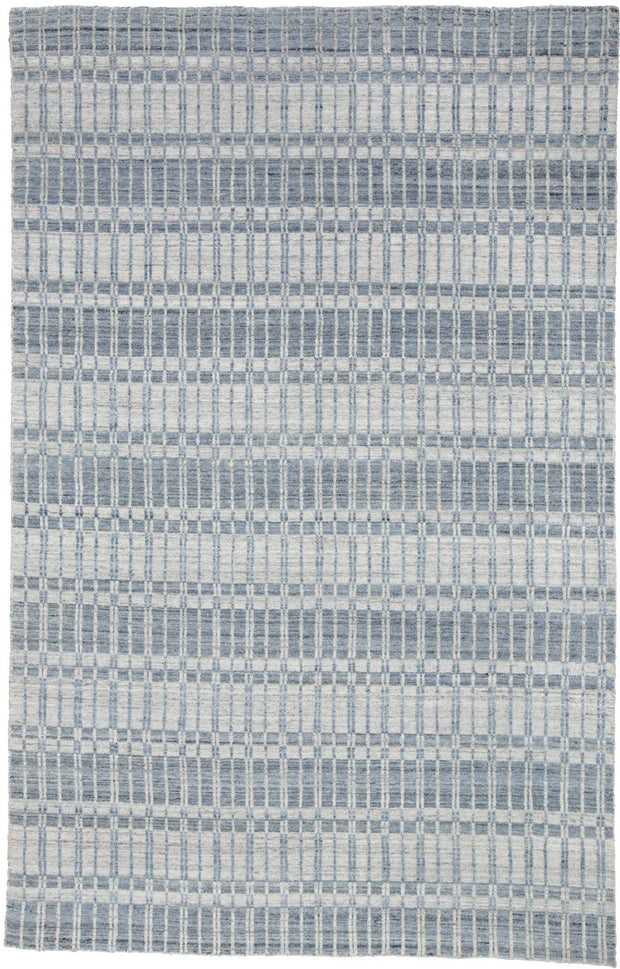 Odami Hand Woven Blue and Gray Rug by BD Fine Flatshot Image 1