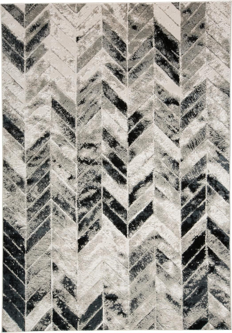 media image for Orin Silver and Black Rug by BD Fine Flatshot Image 1 275