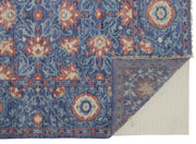 Bennet Hand Knotted Blue and Orange Rug by BD Fine Fold Image 1