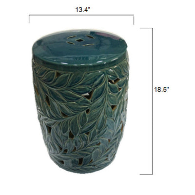 product image for achilles indoor outdoor ceramic garden stool by surya aeh 001 6 75