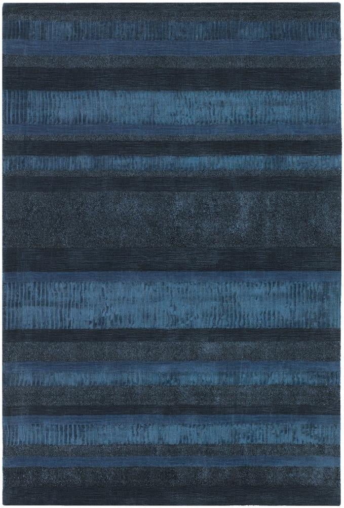 Amigo Collection Hand-Woven Area Rug in Blue & Charcoal