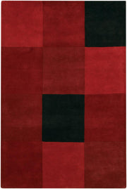 Antara Collection Hand-Tufted Area Rug in Red & Black