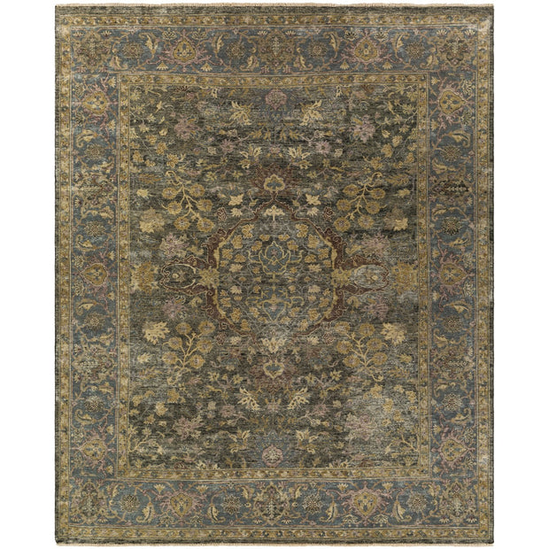 Anatolia ANY-2303 Hand Knotted Rug in Charcoal & Olive by Surya