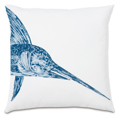 Swordfish Head Hand-Painted Designer Pillow design by Studio 773
