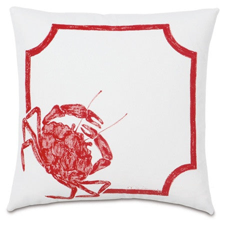 Crab Walk Hand-Painted Designer Pillow design by Studio 773
