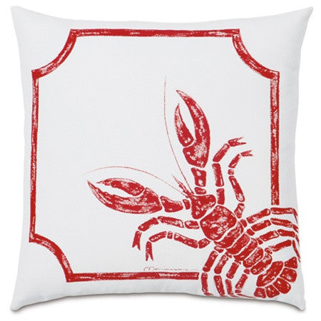 Rock Lobster Hand-Painted Designer Pillow design by Studio 773