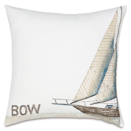Ship Bow Hand-Painted Designer Pillow design by Studio 773