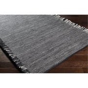 Azalea AZA-2312 Hand Woven Indoor/Outdoor Rug in Black & Medium Grey by Surya