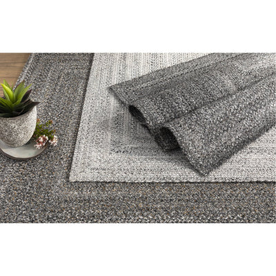 product image for Azalea AZA-2321 Hand Woven Indoor/Outdoor Rug in Charcoal & Cream by Surya 55