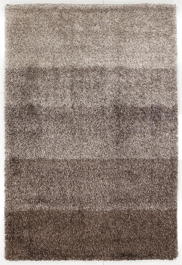 Atlantis Collection Hand-Woven Shag Area Rug in Brown design by Chandra