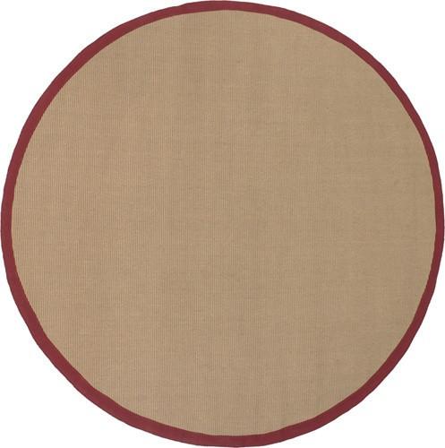 Bay Area Rug in Beige with Red Trim