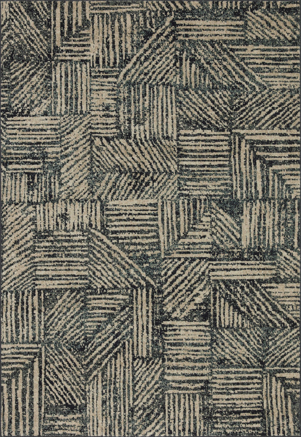 Bowery Rug in Midnight / Taupe by Loloi II