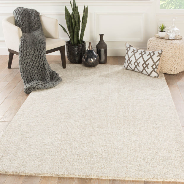 Oland Solid Rug in Feather Gray & White Alyssum design by Jaipur Living