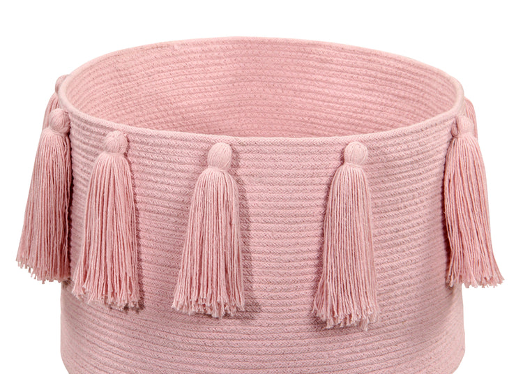 Tassels Basket in Pink design by Lorena Canals