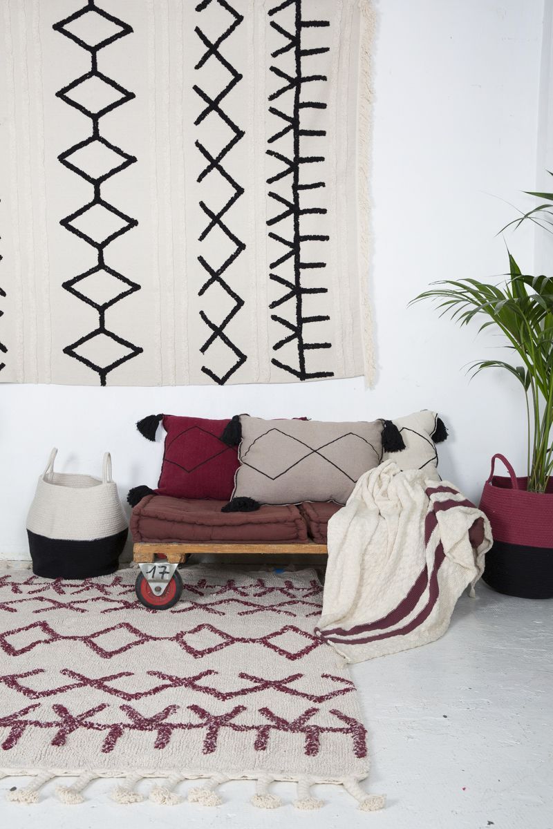media image for Zoco Basket in Black & Natural design by Lorena Canals 279