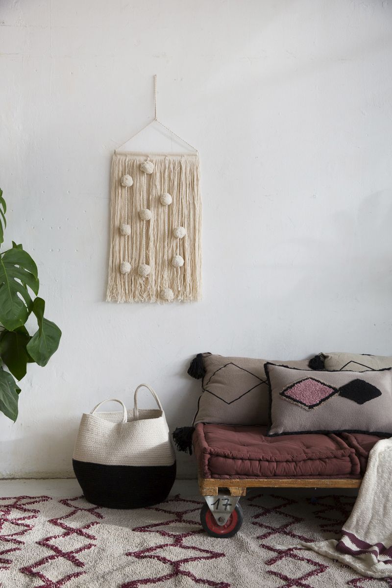 media image for Zoco Basket in Black & Natural design by Lorena Canals 289