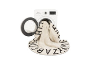 Round ABC Rug in Natural & Black design by Lorena Canals