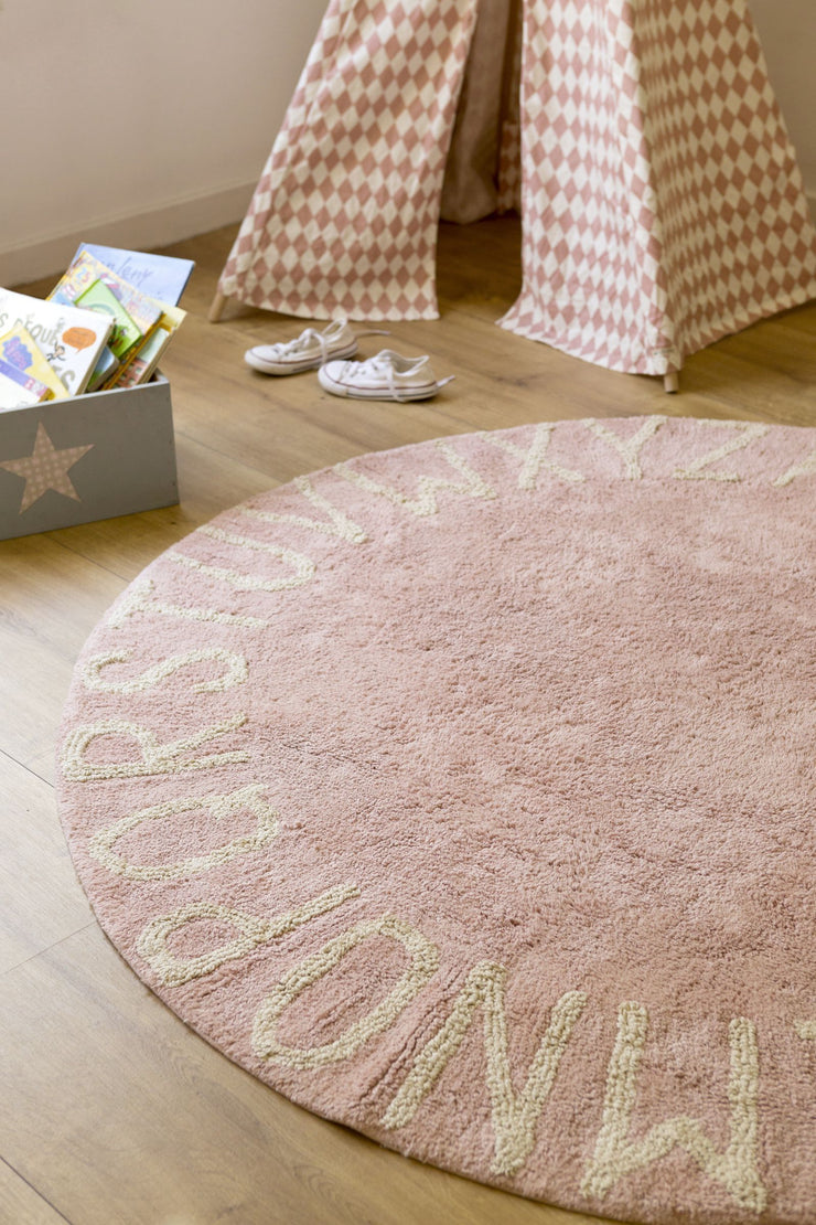Round ABC Rug in Natural & Vintage Nude design by Lorena Canals