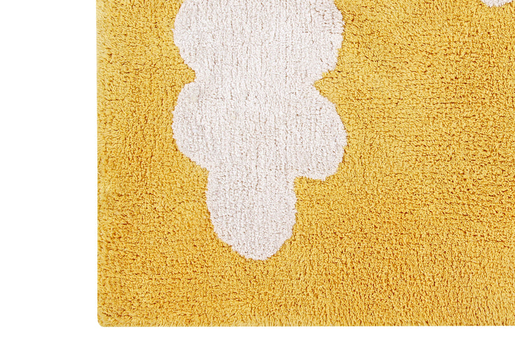 Clouds Rug in Mustard design by Lorena Canals