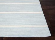 Cape Cod Handmade Stripe Blue & White Area Rug