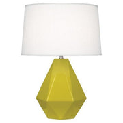 Delta Table Lamp (Multiple Colors) with Oyster Linen Shade design by Robert Abbey