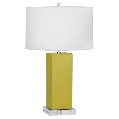 Harvey Table Lamp (Multiple Colors) 33" with Oyster Linen Shade design by Robert Abbey