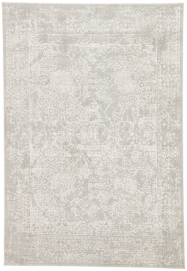 Lianna Abstract Gray & White Area Rug design by Jaipur Living