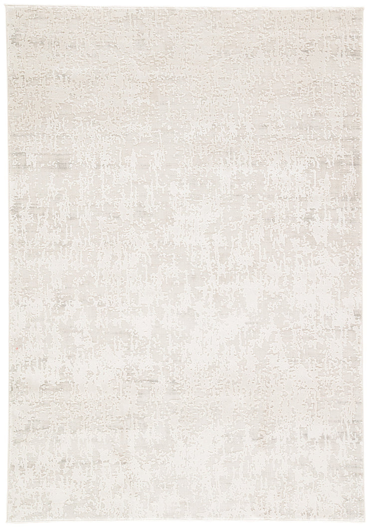 Arvo Abstract Silver & White Area Rug
