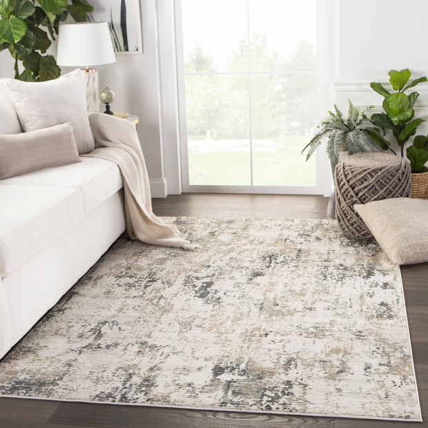 Cassia Abstract Gray & Gold Area Rug