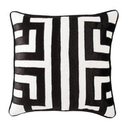 Ordella White & Black Geometric Throw Pillow