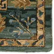 Ahava Handmade Oriental Green & Blue Rug