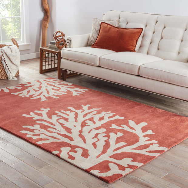 Bough Abstract Rug in Apricot Brandy & Doeskin design by Jaipur Living