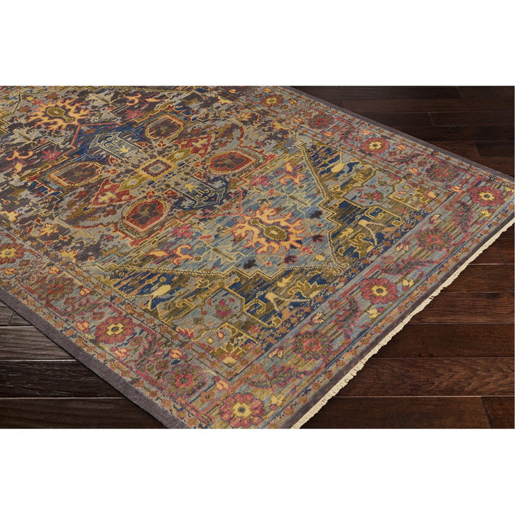 Cappadocia CPP-5022 Hand Knotted Rug in Bright Purple & Mustard by Surya