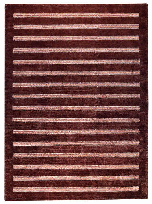 Chicago Collection Wool and Viscose Area Rug in Brown design by Mat the Basics