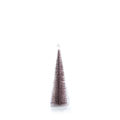product image of Clear Glass Decorative Tree with Pink Glitter in Various Sizes 512