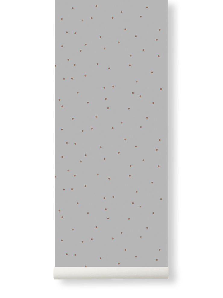 Sample Dot Wallpaper in Grey by Ferm Living