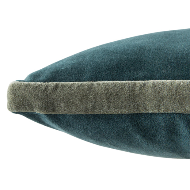 Bryn Solid Teal & Grey Pillow