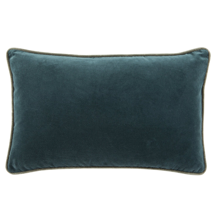 Lyla Solid Teal & Grey Pillow