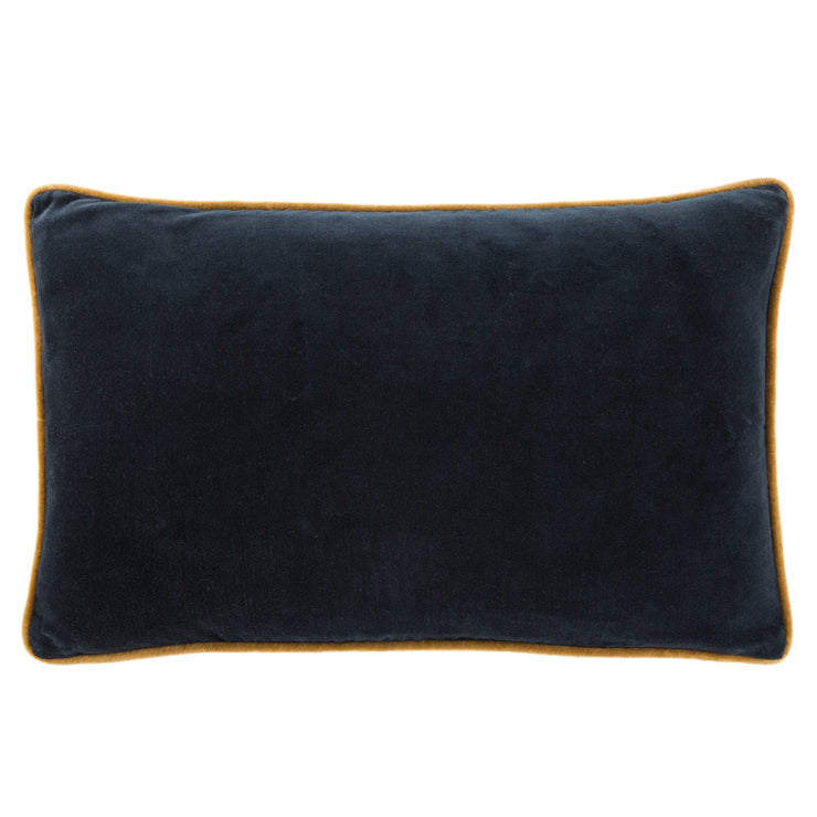 Lyla Solid Navy & Gold Pillow