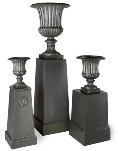 Fluted Urn Planters in Faux Lead design by Capital Garden Products