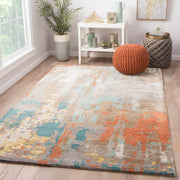 Matcha Abstract Rug in Lead Gray & Charcoal Gray design by Jaipur Living